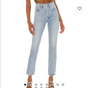 AGOLDE Hi Rise Straight Riley Crop Jeans - size 25